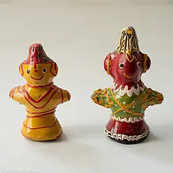 Jau Kandhei - Lacquer Doll (Set of Two) - K