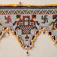 Prachin . प्राचीन  ❂ Old Wall Hanging - Swastik Toran (48")