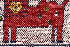 Prachin . प्राचीन  ❂ Old Wall Hanging - Toran Lion Motif
