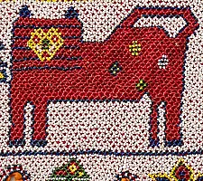 Prachin . प्राचीन  ❂ Old Wall Hanging - Toran Lion Motif