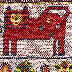 Prachin . प्राचीन  ❂ Old Wall Hanging - Toran Lion Motif