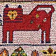 Saurashtra Bead Work - Old & Antique Wall Hanging - Toran Lion Motif
