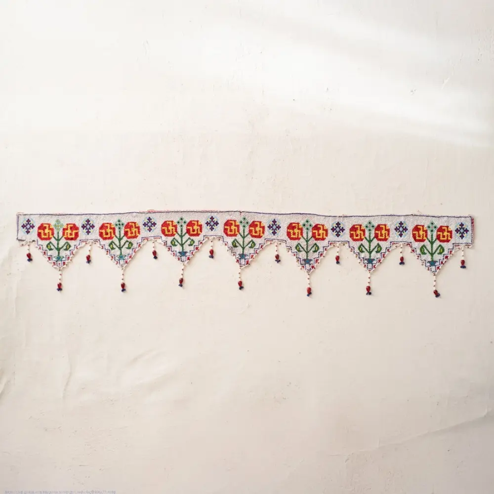 Saurashtra Bead Work - Old & Antique Wall Hanging -Om Toran