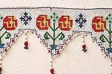 Prachin . प्राचीन  ❂ Old Wall Hanging - Om Toran (51")