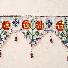 Prachin . प्राचीन  ❂ Old Wall Hanging - Om Toran (51")