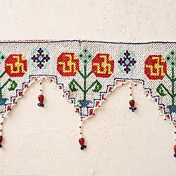 Prachin . प्राचीन  ❂ Old Wall Hanging - Om Toran (51")