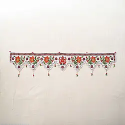 Prachin . प्राचीन  ❂ Old Wall Hanging - Ganesha & Hibiscus Flower Toran