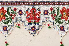 Prachin . प्राचीन ❂ Old Wall Hanging - Ganesha & Hibiscus Flower Toran Prachin . प्राचीन ❂ Old Wall Hanging - Ganesha & Hibiscus Flower Toran