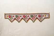 Prachin . प्राचीन  ❂ Old Wall Hanging - Rose Motif Toran (45")