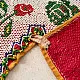 Saurashtra Bead Work - Old & Antique Wall Hanging - Rose Motif Toran