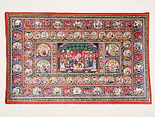 Chitra Katha . चित्र कथा | Pattachitra Traditional Krishna Lila Painting ~ Natural Colors
