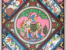 Chitra Katha . चित्र कथा | Pattachitra Traditional Painting ~ Krishna & Gopi