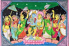 Chitra Katha . चित्र कथा | Pattachitra Traditional Painting ~ Krishna Leela