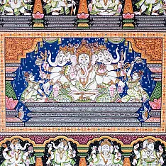 Chitra Katha . चित्र कथा | Pattachitra Traditional Painting ~ Panchmukhi Gajanand Different Position