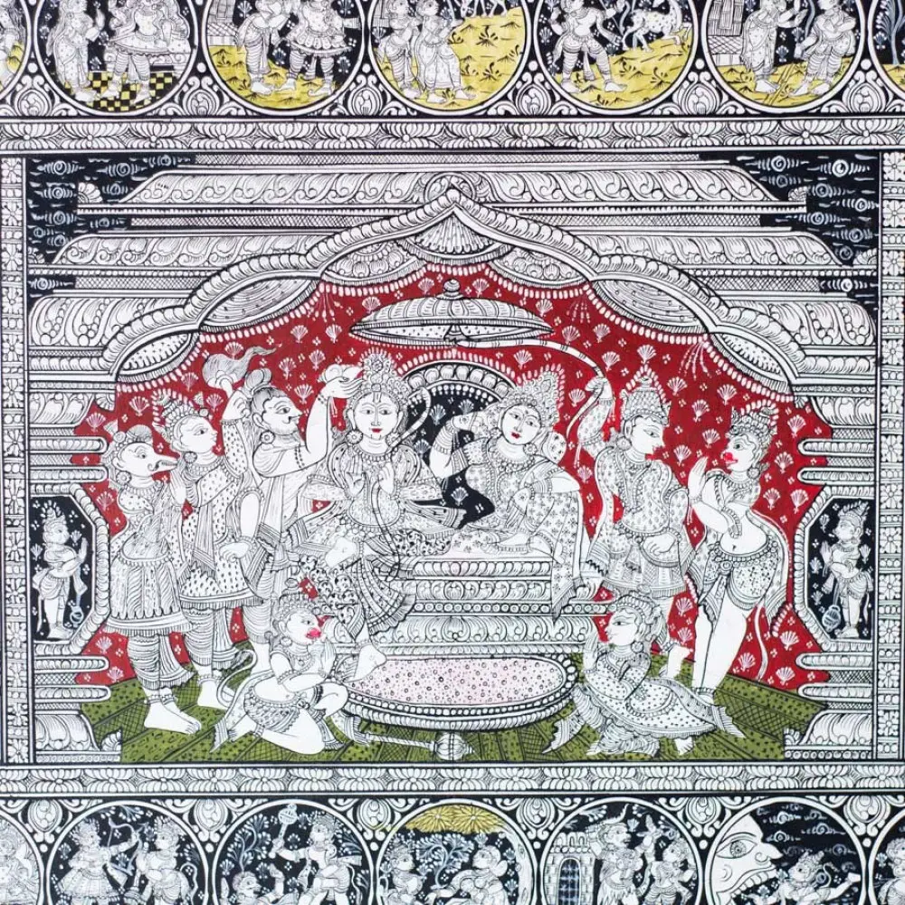 shop Traditional patachitra Painting ~ Ramayan Story Natural Colour