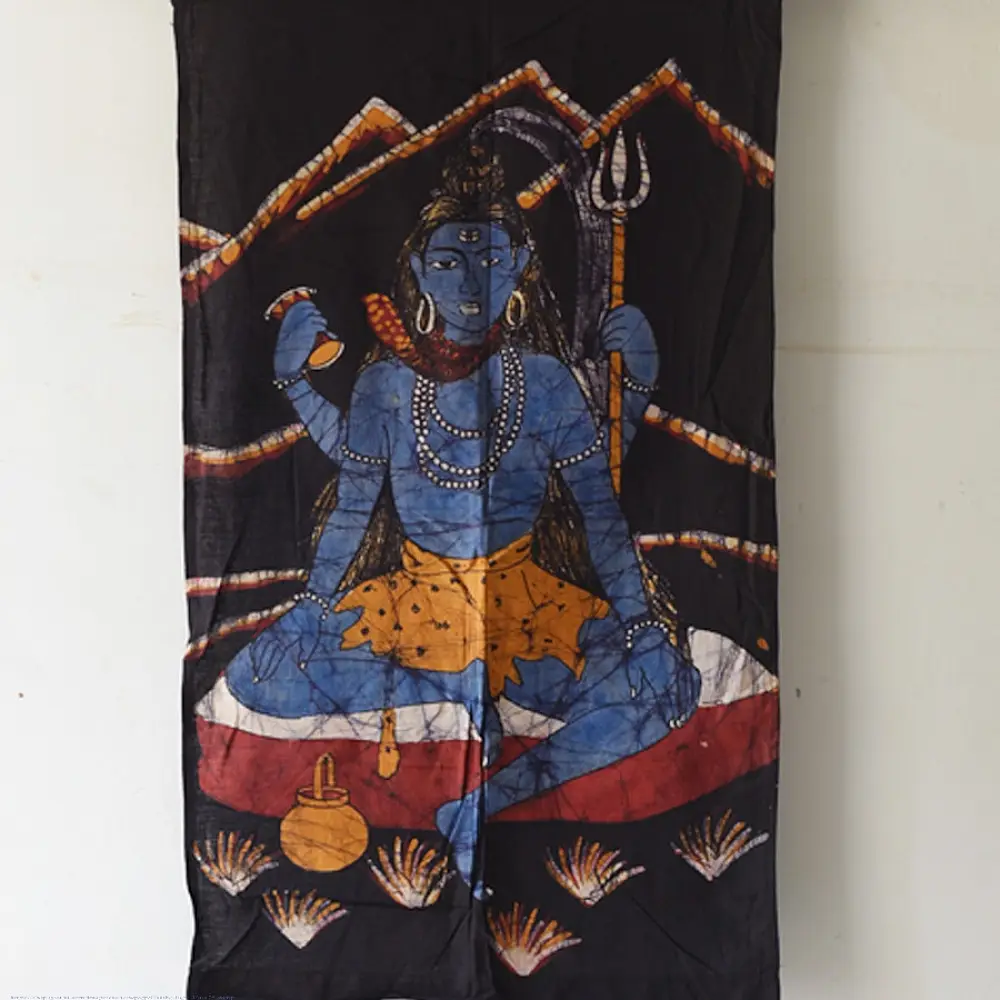 shop handcrafted batik shiva painting