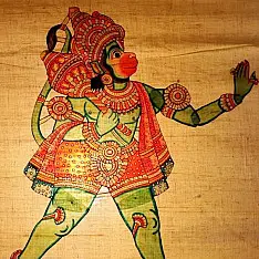 Leather Puppets ✡ Hanuman (Green)