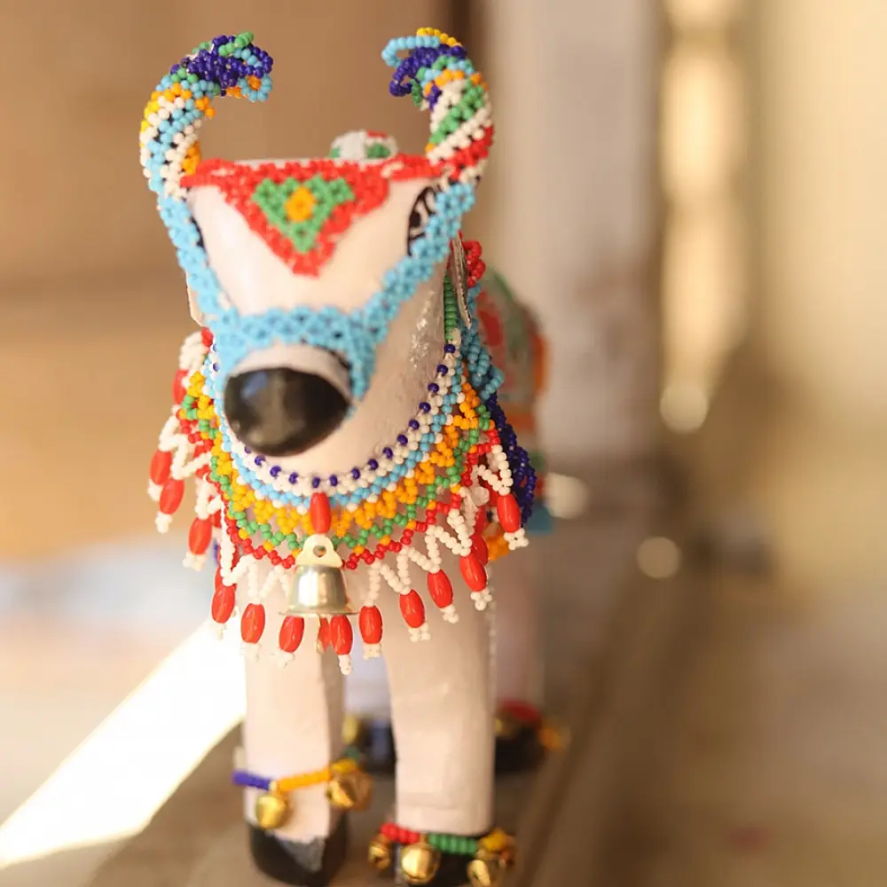 shop handmade bead cow