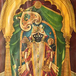 Memory Lines | Indian Antique Print | ranchhod ji  ( With Frame) 