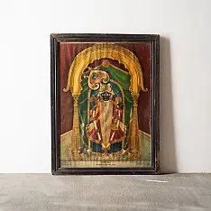 Memory Lines | Indian Antique Print | ranchhod ji  ( With Frame) 