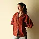 buy Linen Ajrakh Printed Unisex Shirt With Natural Dye