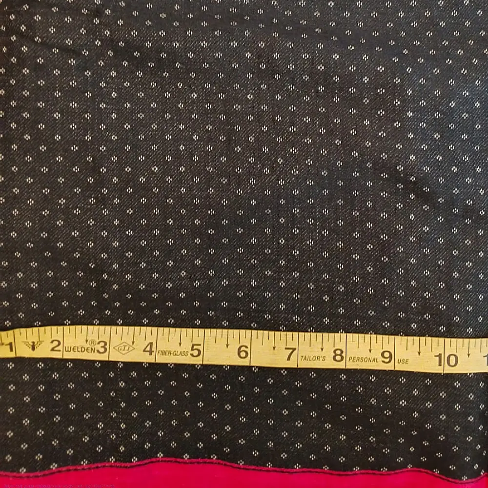 Buy Handloom Mashru Fabric ( Per meter ) ✧ Black Fabric with White Dots