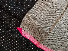 Mashru ✧ Handloom Mashru Fabric ( Per meter ) ✧ Black Fabric with White Dots Mashru ✧ Handloom Mashru Fabric ( Per meter ) ✧ Black Fabric with White Dots