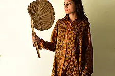 Itr . इत्र | Unique Design Ajrakh Silk Shirt | Natural Dye