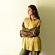 Designer Silk Shirt - Natural Colour Ajrakh Print