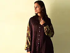 Itr . इत्र | Handmade Silk Unisex Shirt | Handmade Ajrakh Print