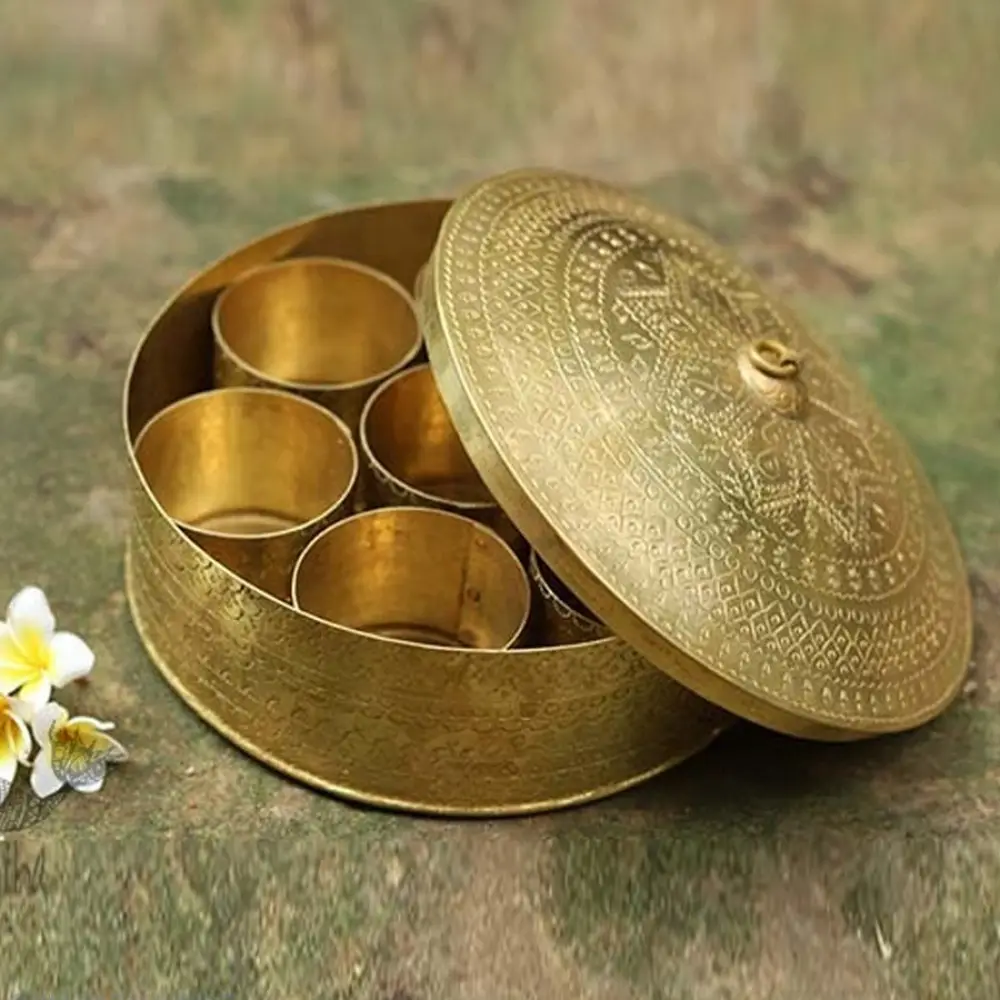 handmade brass masala dani