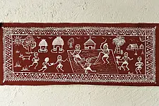 Muria Painting | Bhitti Chitra ( 22" x 8.5" )