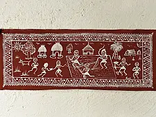 Muria Painting | Bhitti Chitra ( 22" x 8.5" )