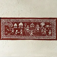 Muria Painting | Bhitti Chitra ( 22" x 8.5" )