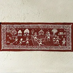 Muria Painting | Bhitti Chitra ( 22" x 8.5" )
