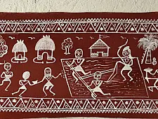 Muria Painting | Bhitti Chitra ( 22" x 8.5" )