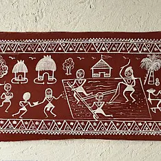 Muria Painting | Bhitti Chitra ( 22" x 8.5" )