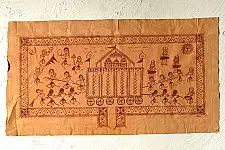Muria Painting | Bhitti Chitra ~ Goncha festival ( 14" x 26" )