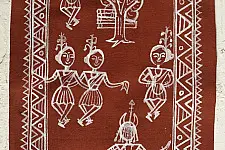 Muria Painting | Bhitti Chitra ~  Bastar Dussehra ( 10" x  24" )