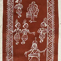 Muria Painting | Bhitti Chitra ~  Bastar Dussehra ( 10" x  24" )