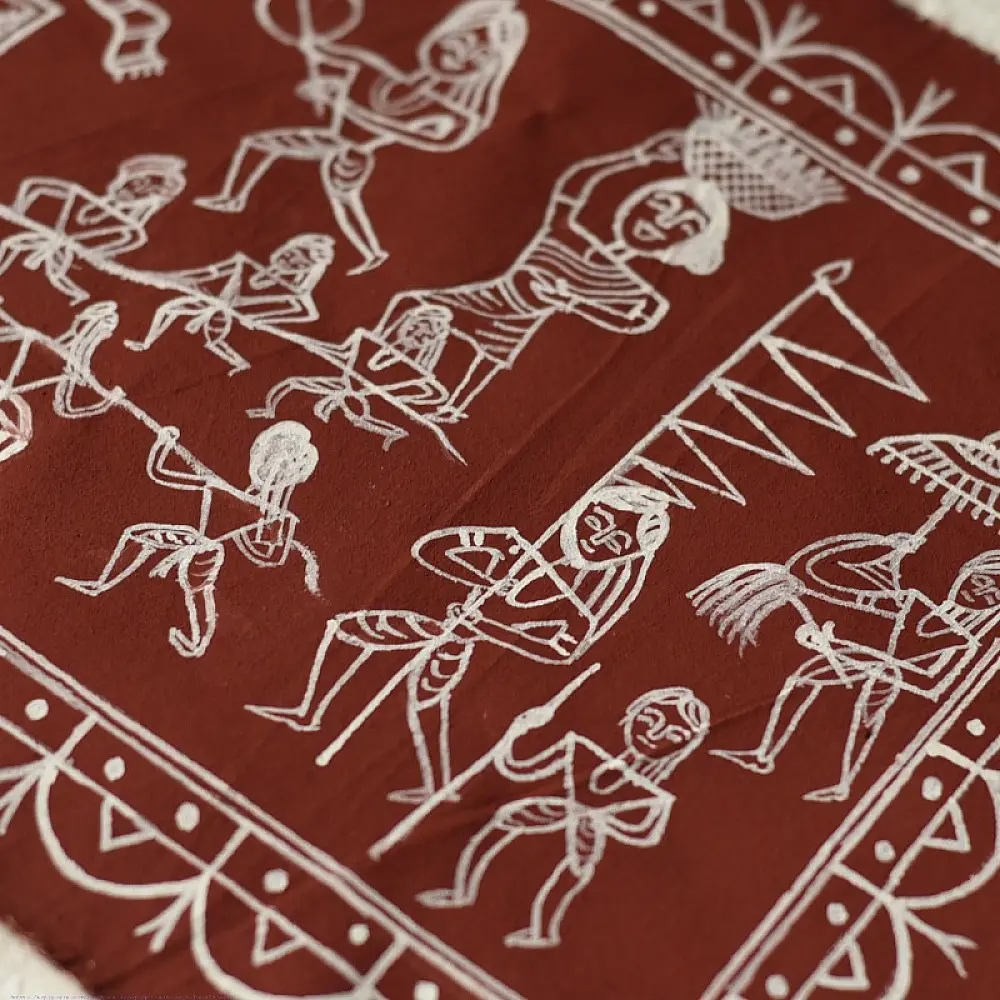 Traditional Muriya Painting | Bhitti Chitra ~ Ghotul Natrya