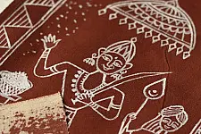 Muria Painting | Bhitti Chitra ~ Mai Bharni ( 23" x 10" )
