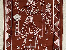 Muria Painting | Bhitti Chitra ~ Mai Bharni ( 23" x 10" )