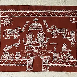 Muria Painting | Bhitti Chitra ~ Lakshmi Jagar ( 11" x 17" )