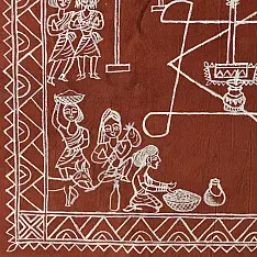 Muria Painting | Bhitti Chitra ~ Wedding ( 23" x 23" )