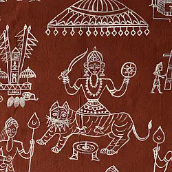 Muria Painting | Bhitti Chitra ~ Danteshwari Jatra ( 23" x 23" )