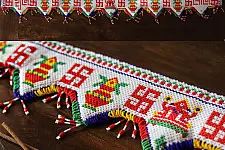 Shubh-Laabh . शुभ लाभ | Traditional Glass Bead Toran - Shubh Laabh Design