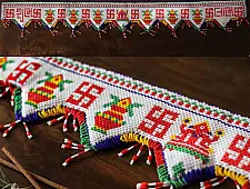 Shubh-Laabh . शुभ लाभ | Traditional Glass Bead Toran - Braided Shubh Laabh
