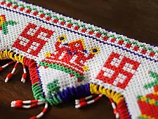 Shubh-Laabh . शुभ लाभ | Traditional Glass Bead Toran - Braided Shubh Laabh
