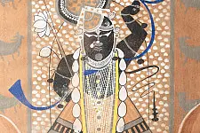 Memory Lines | Indian Antique Painting | Srinathji  ( With Frame) 